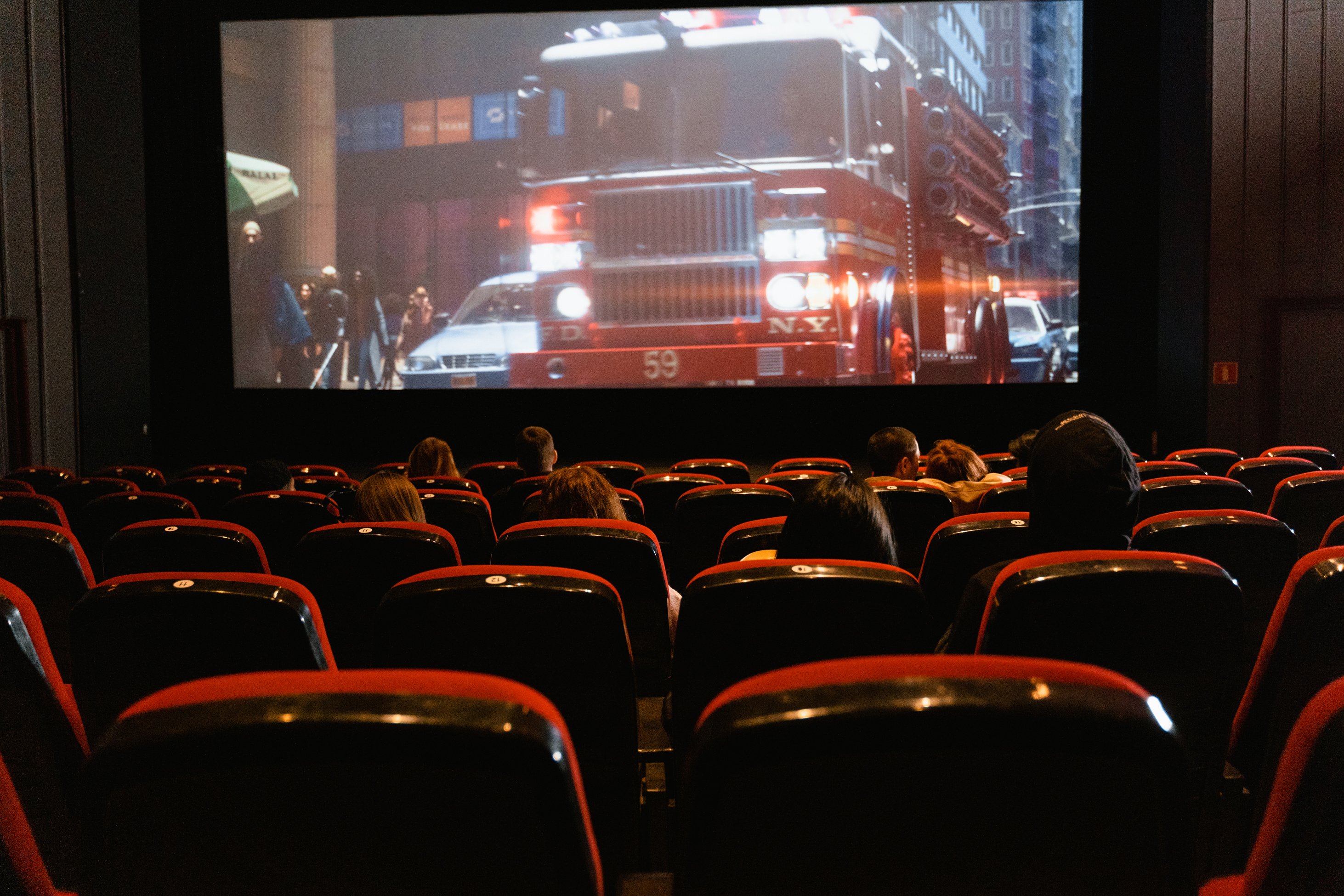 People Watching Movie Inside the Theater